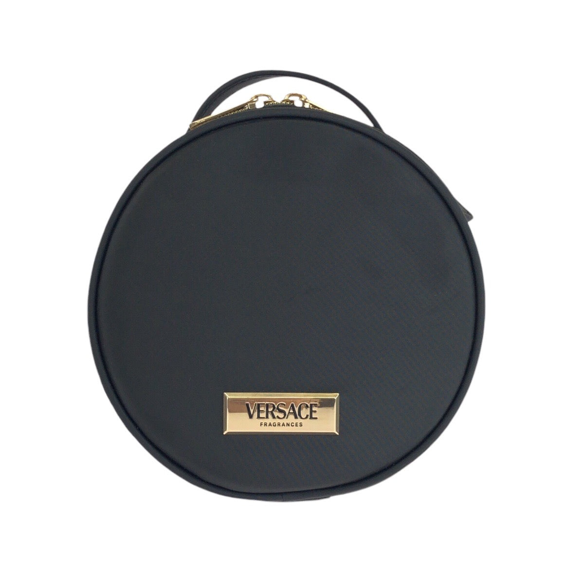 24571
VERSACE ヴェルサーチ ブラック 黒 ゴールド金具 ナイロン ポーチ メイクポーチ 小物入れ レディース A3