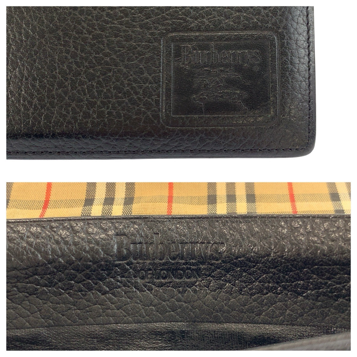 24573
Burberrys バーバリーズ ヴィンテージ 中チェック柄 ブラック 黒 レザー 長財布 ロングウォレット メンズ AB7