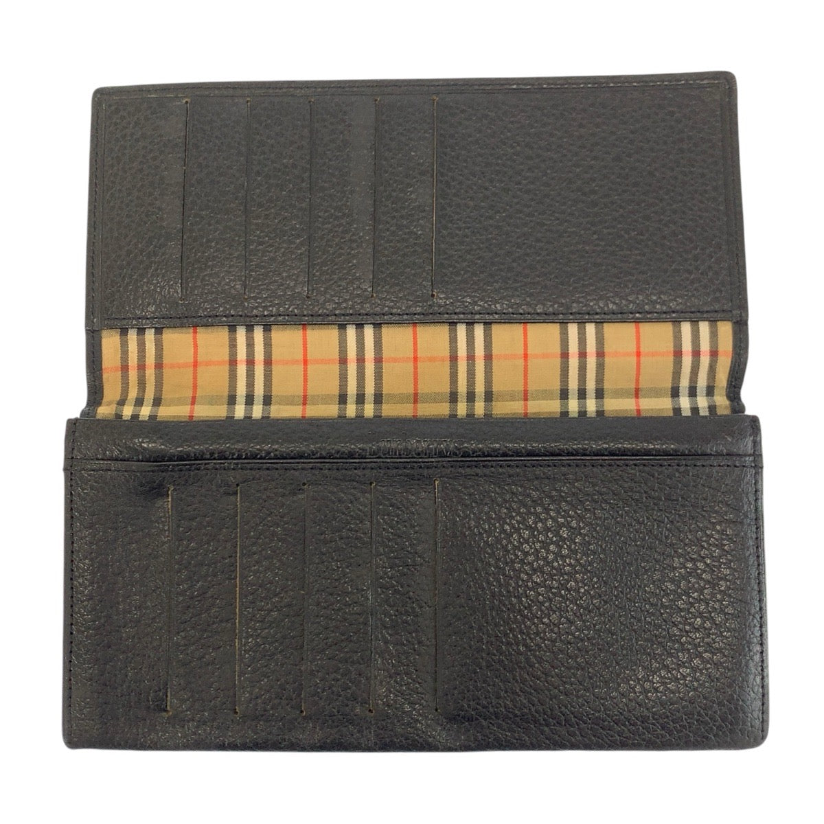 24573
Burberrys バーバリーズ ヴィンテージ 中チェック柄 ブラック 黒 レザー 長財布 ロングウォレット メンズ AB7