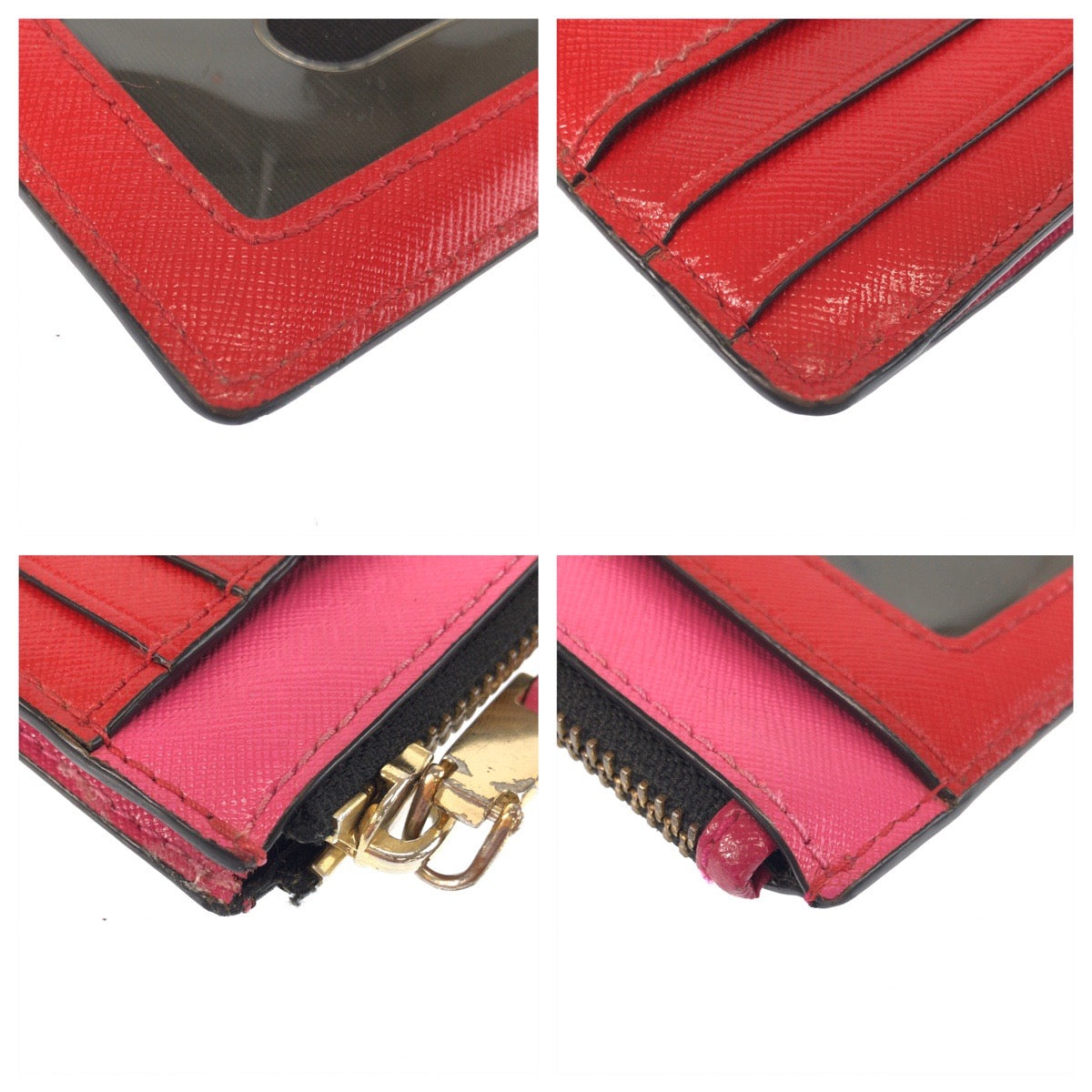 24574
MARC JACOBS マークジェイコブス ピンク レッド ゴールド金具 レザー M0013359 コインケース フラグメントケース レディース AB3