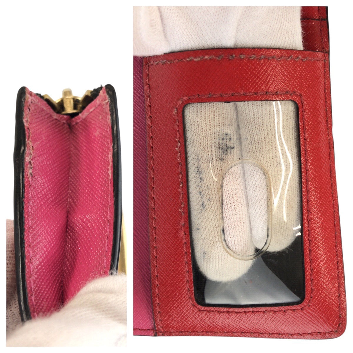 24574
MARC JACOBS マークジェイコブス ピンク レッド ゴールド金具 レザー M0013359 コインケース フラグメントケース レディース AB3