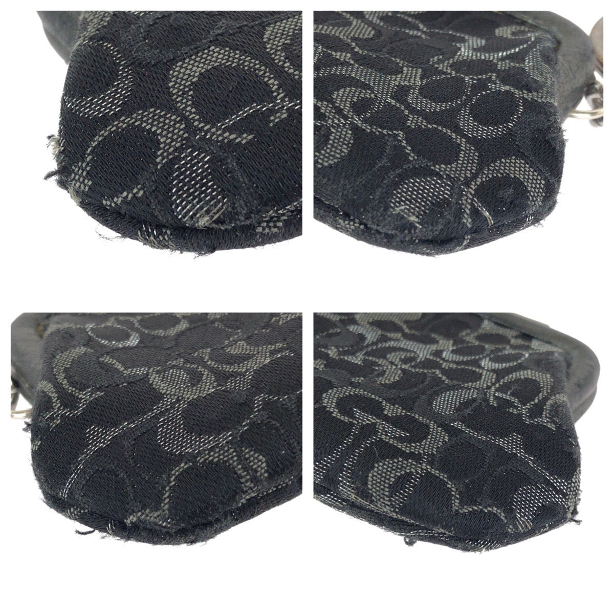 24575
COACH コーチ シグネチャー ブラック 黒 シルバー金具 キャンバス / レザー コインケース 小銭入れ 男女兼用 レディース B2