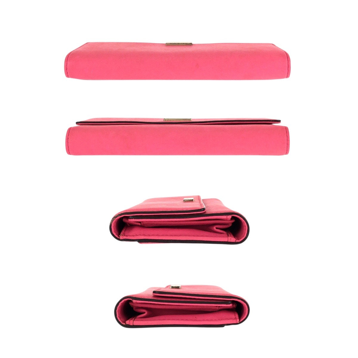24577
Kate Spade ケイトスペード ピンク ゴールド金具 レザー WLRU1501 長財布 ロングウォレット レディース AB2