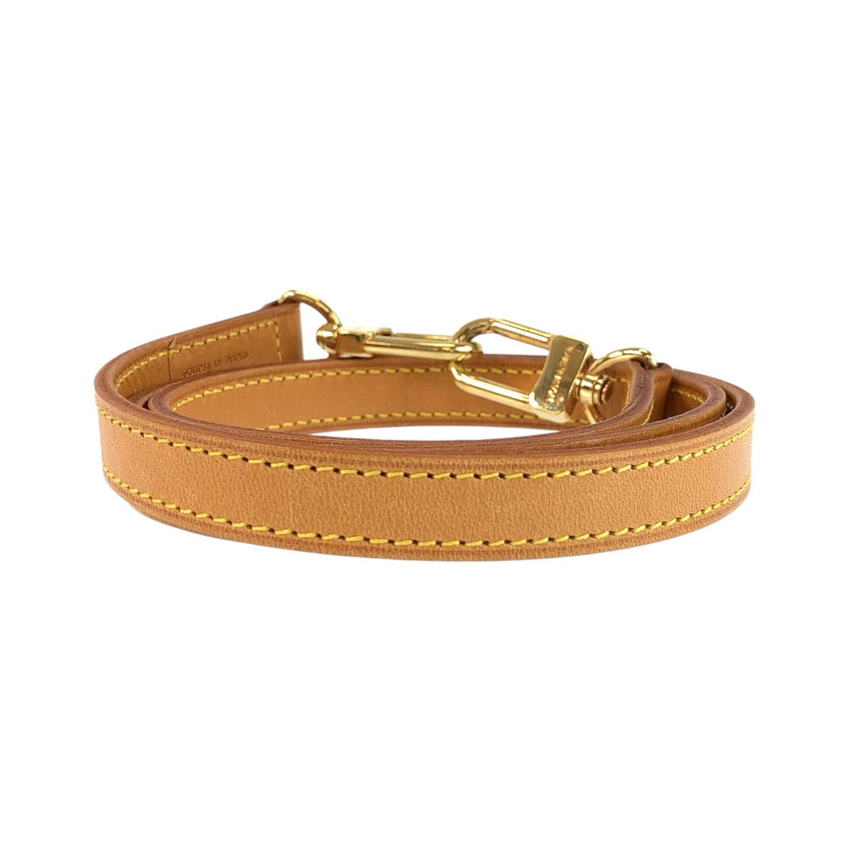 24583
LOUIS VUITTON ルイヴィトン ヌメ革 ベージュ ブラウン ゴールド金具 レザー ショルダーストラップ レディース ABP16
