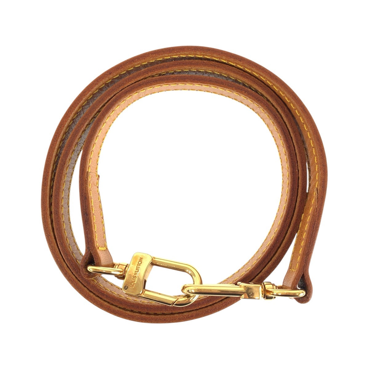 24583
LOUIS VUITTON ルイヴィトン ヌメ革 ベージュ ブラウン ゴールド金具 レザー ショルダーストラップ レディース ABP16