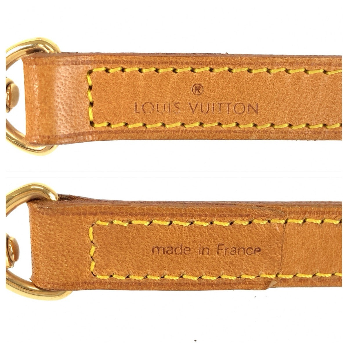 24583
LOUIS VUITTON ルイヴィトン ヌメ革 ベージュ ブラウン ゴールド金具 レザー ショルダーストラップ レディース ABP16