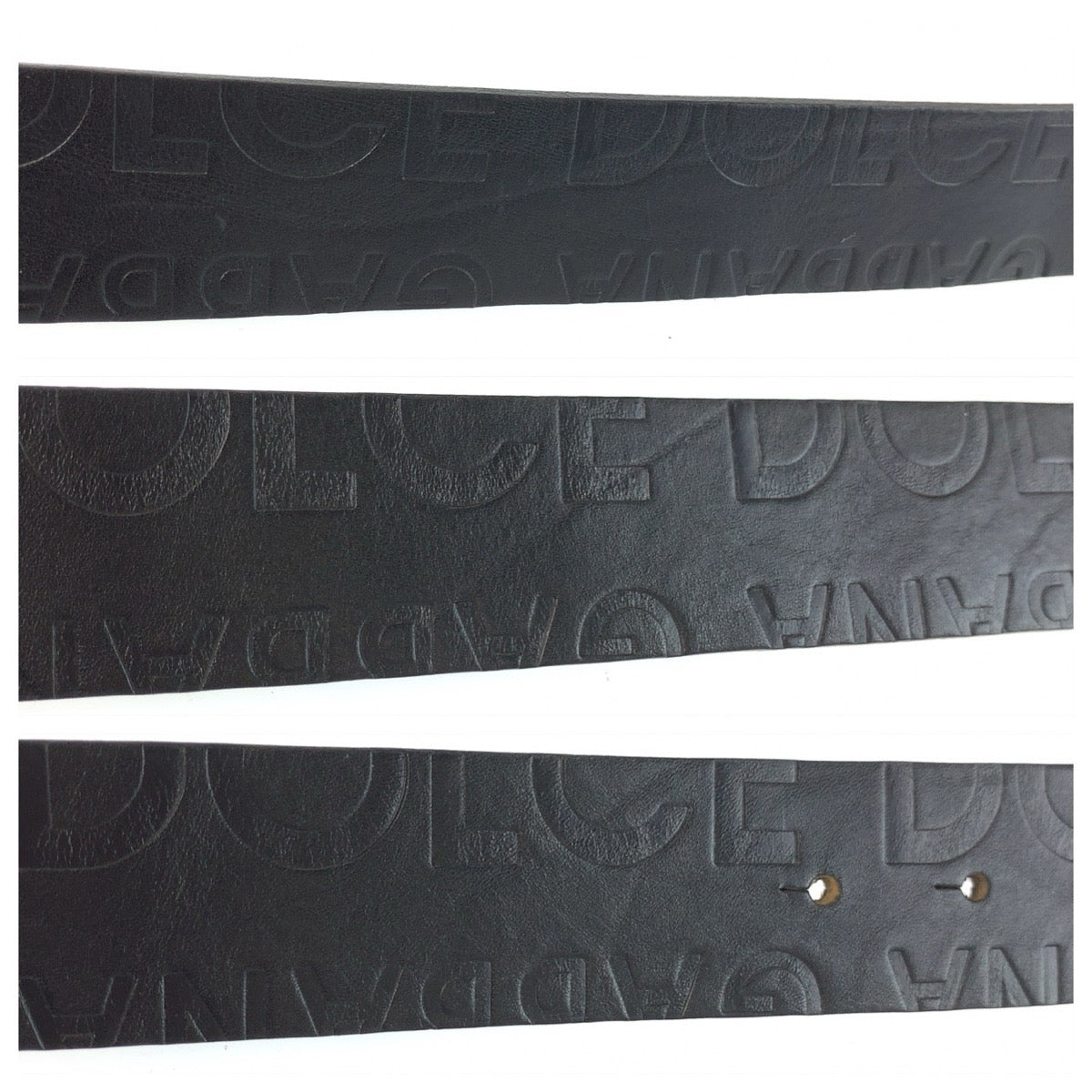 24584
DOLCE&GABBANA ドルチェアンドガッバーナ 99cm ブラック 黒 シルバー金具 レザー ベルト メンズ AB7