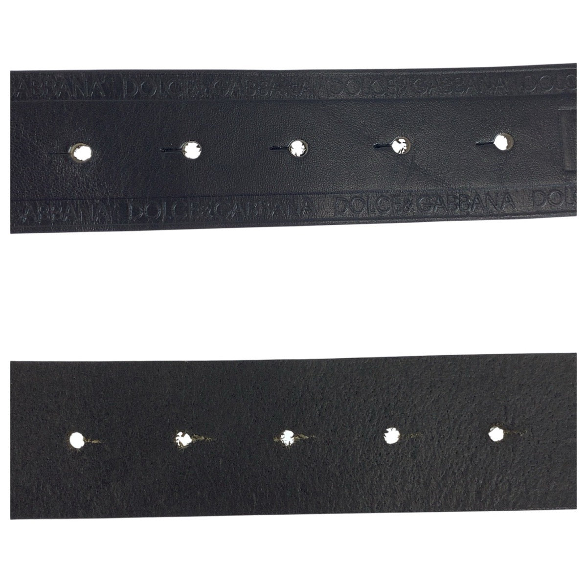 24585
DOLCE&GABBANA ドルチェアンドガッバーナ 90cm ブラック 黒 シルバー金具 レザー ベルト メンズ AB7