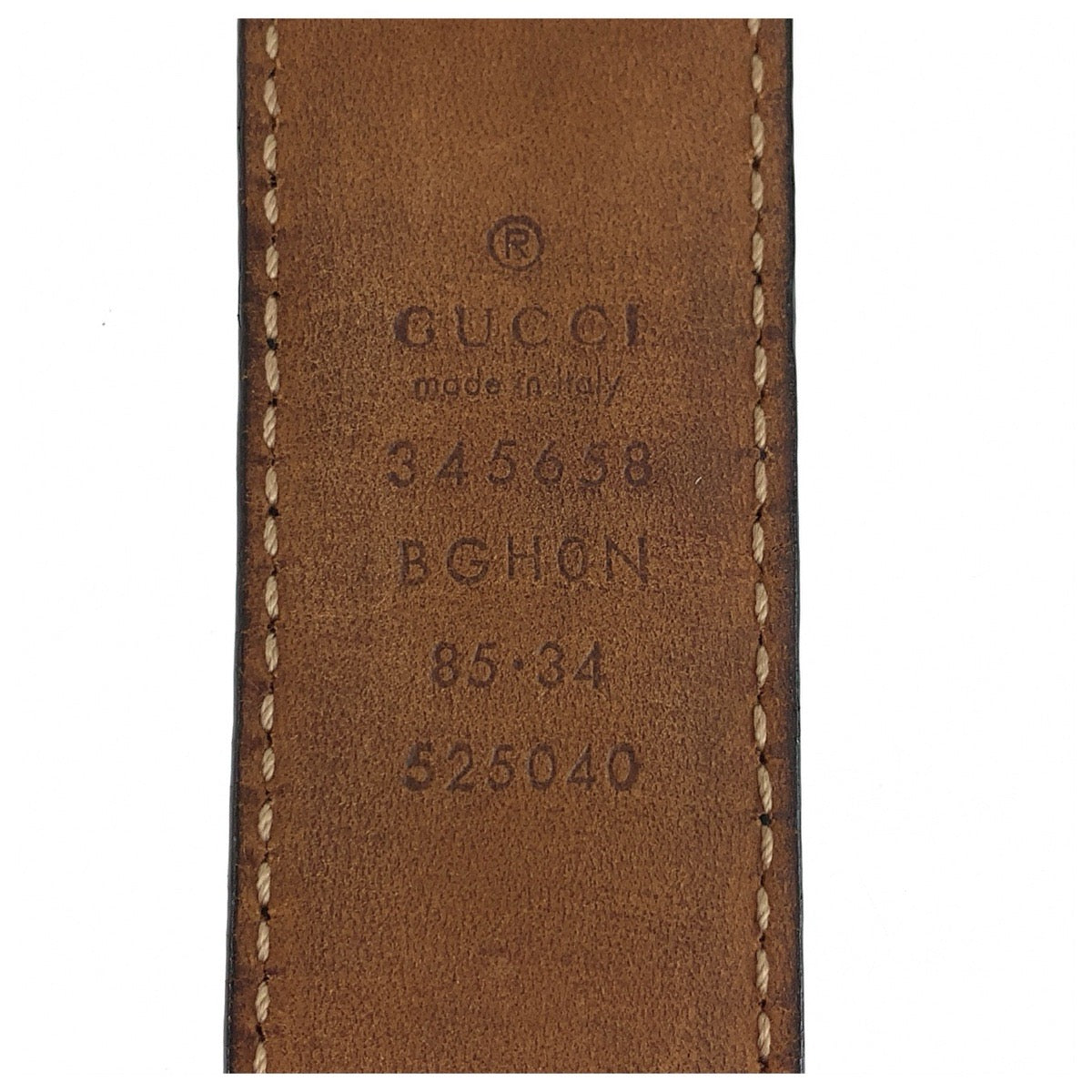 24586
GUCCI グッチ 85cm/34インチ ブラック 黒 シルバー金具 レザー 345658 ベルト メンズ ABP12