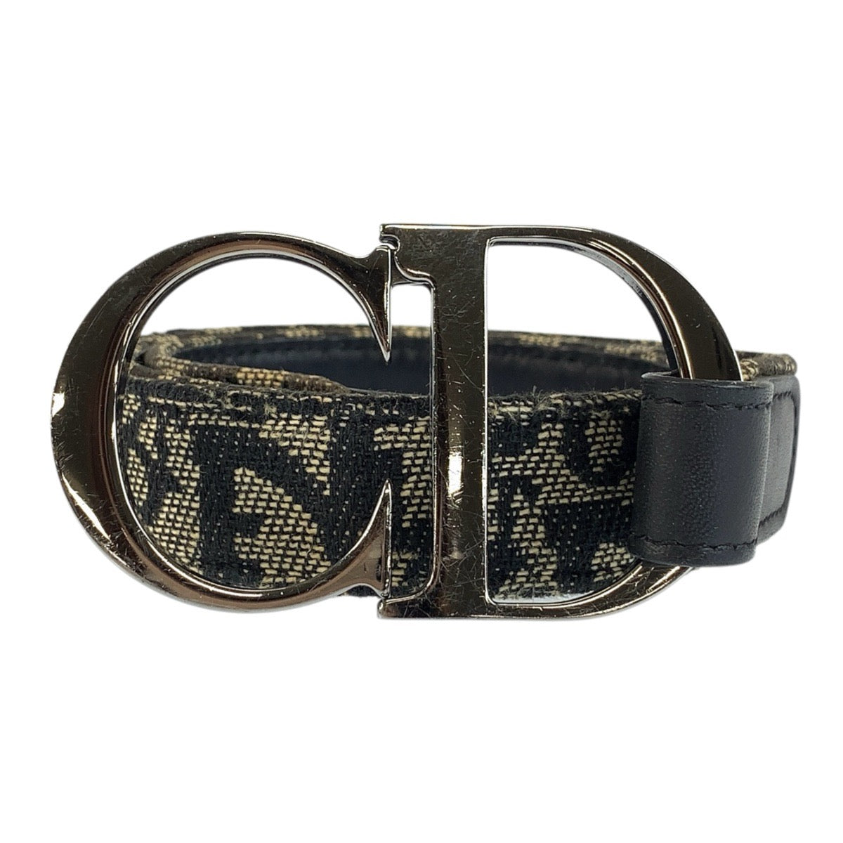 24587
Christian Dior クリスチャンディオール ヴィンテージ トロッター 75cm ネイビー シルバー金具 キャンバス / レザー ベルト レディース AB16