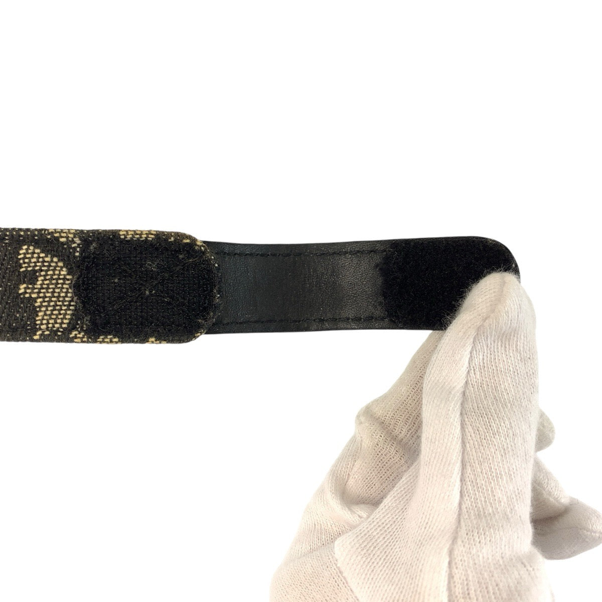 24587
Christian Dior クリスチャンディオール ヴィンテージ トロッター 75cm ネイビー シルバー金具 キャンバス / レザー ベルト レディース AB16