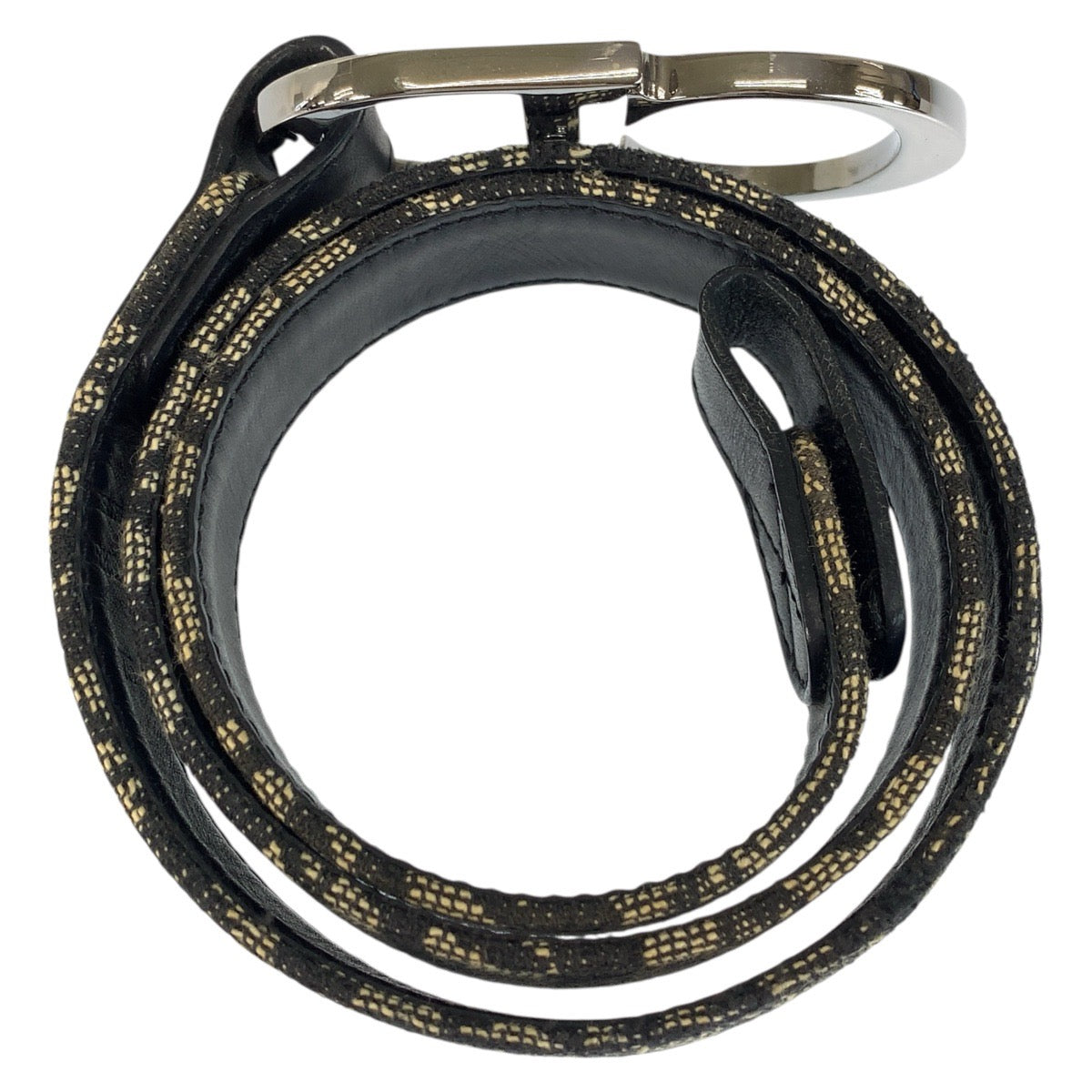 24587
Christian Dior クリスチャンディオール ヴィンテージ トロッター 75cm ネイビー シルバー金具 キャンバス / レザー ベルト レディース AB16