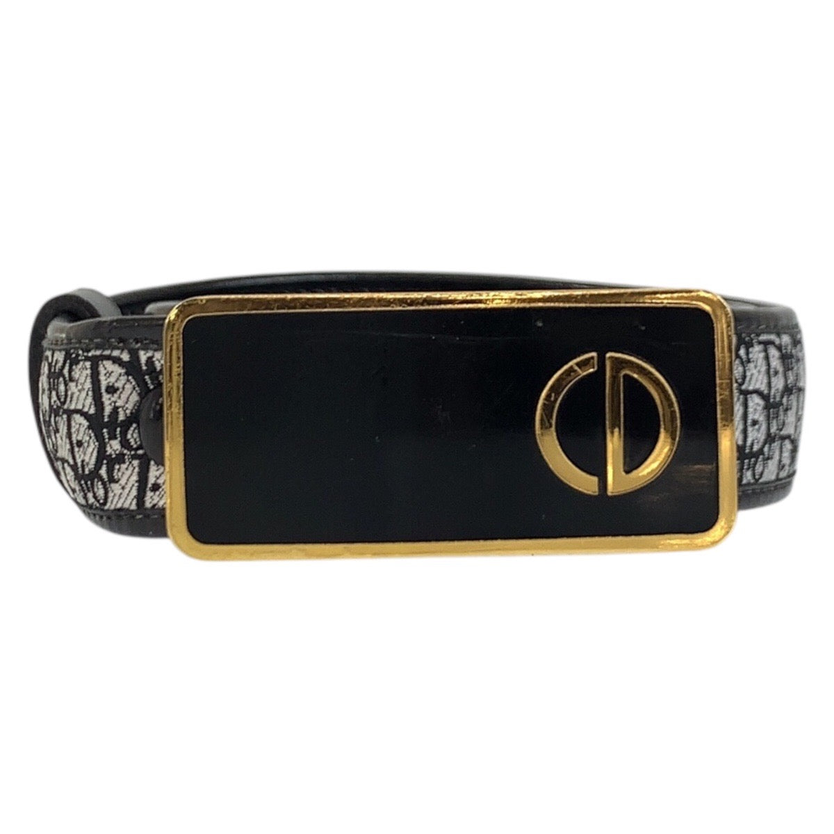 24588
Christian Dior クリスチャンディオール ヴィンテージ オブリーク 70cm ブラック ゴールド金具 キャンバス ベルト レディース ABP16