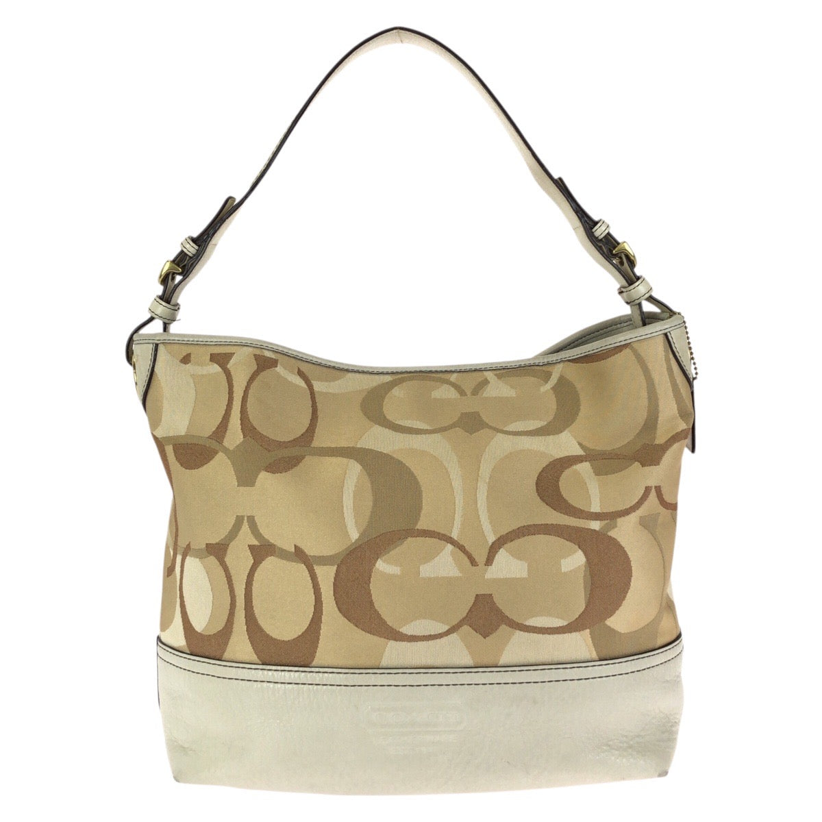 24601
COACH コーチ シグネチャー ベージュ ゴールド金具 キャンバス / レザー 7656 ショルダーバッグ ハンドバッグ レディース AB7