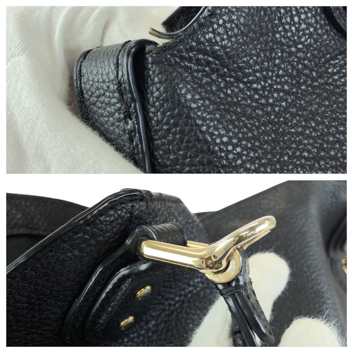 24604
COACH コーチ イーディー 2way ブラック 黒 ゴールド金具 レザー 57124 トートバッグ ショルダーバッグ レディース ABP10