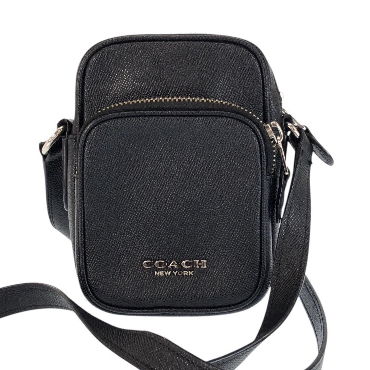 24606
COACH コーチ ブラック 黒 シルバー金具 レザー F72515 ショルダーバッグ ポシェット レディース ABP10
