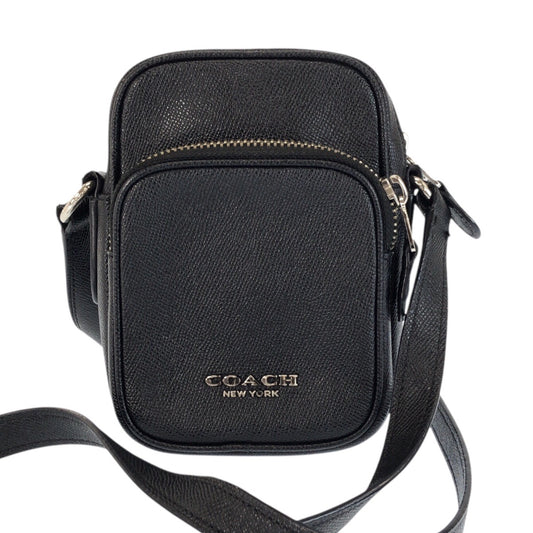 24606
COACH コーチ ブラック 黒 シルバー金具 レザー F72515 ショルダーバッグ ポシェット レディース ABP10