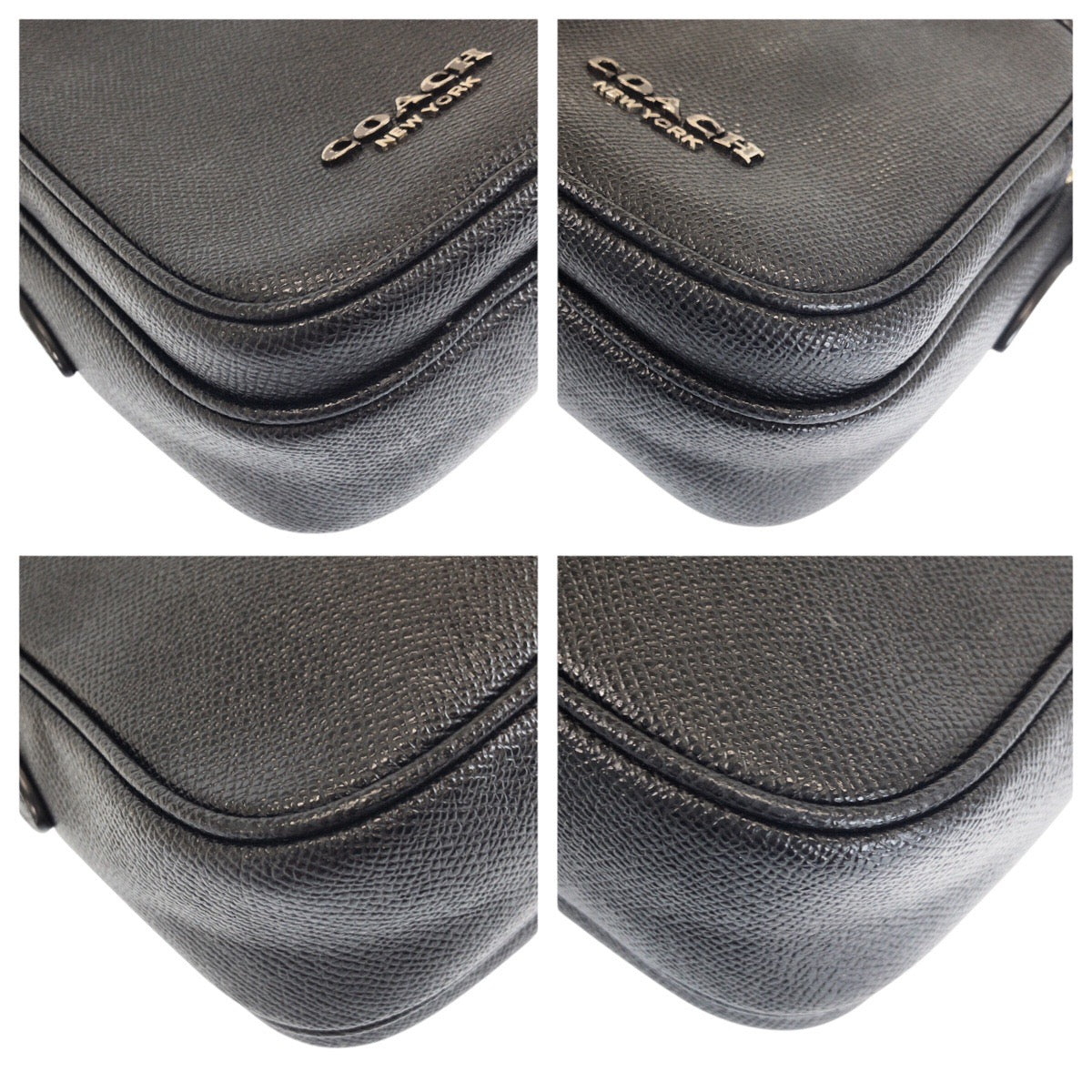 24606
COACH コーチ ブラック 黒 シルバー金具 レザー F72515 ショルダーバッグ ポシェット レディース ABP10