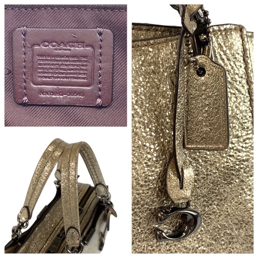 24607
COACH コーチ ドリーマー メタリックゴールド レザー G1892 38543 ハンドバッグ ショルダーバッグ 2way レディース ABP10