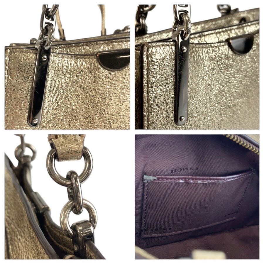24607
COACH コーチ ドリーマー メタリックゴールド レザー G1892 38543 ハンドバッグ ショルダーバッグ 2way レディース ABP10