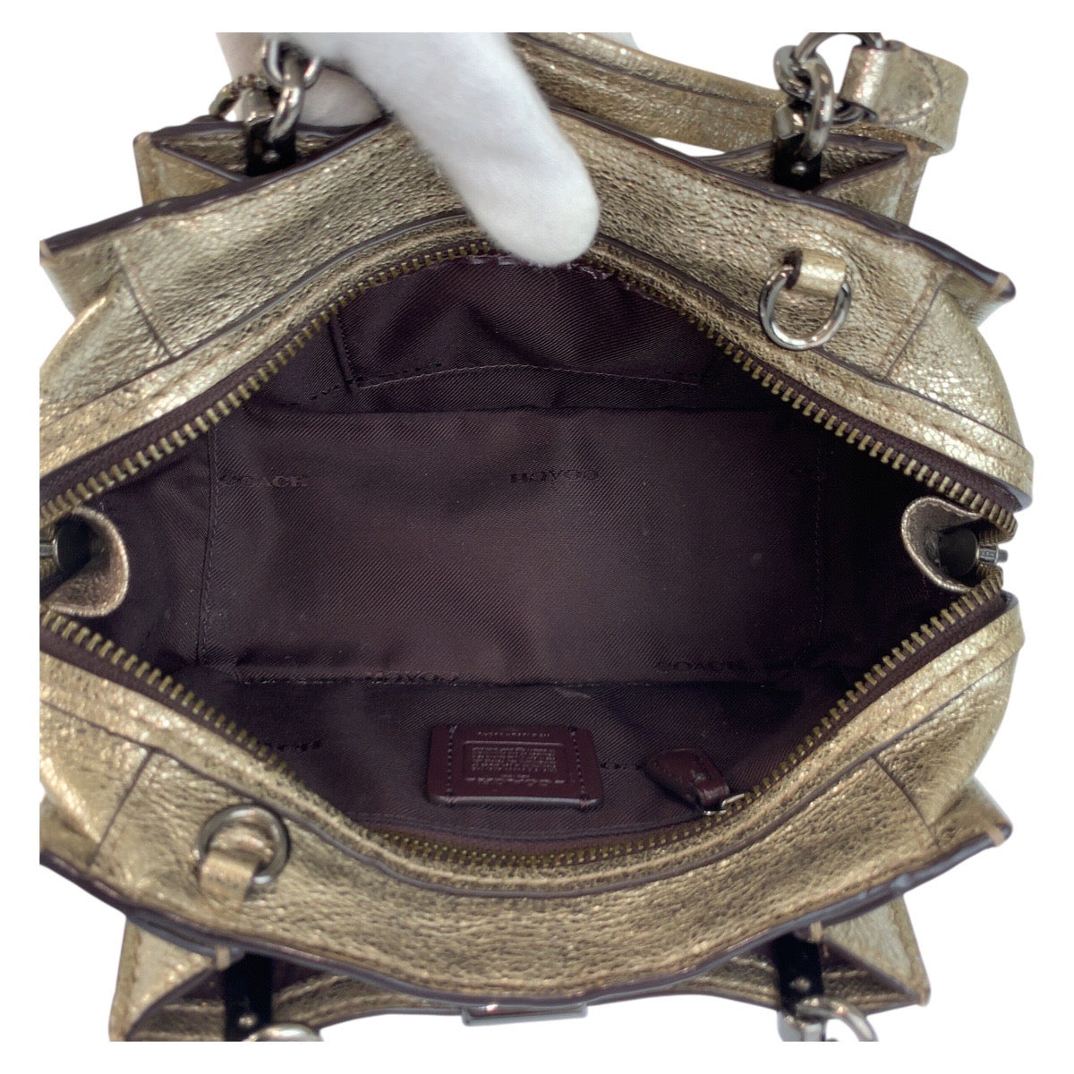 24607
COACH コーチ ドリーマー メタリックゴールド レザー G1892 38543 ハンドバッグ ショルダーバッグ 2way レディース ABP10