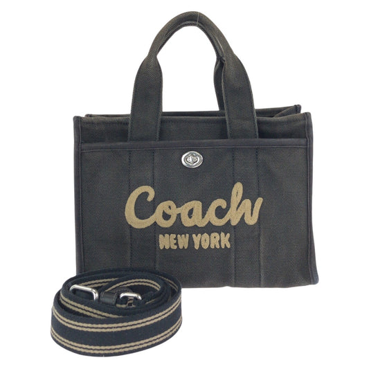 24608
COACH コーチ カーゴ トート ブラック 黒 シルバー金具 キャンバス CP164 トートバッグ ショルダーバッグ レディース B7