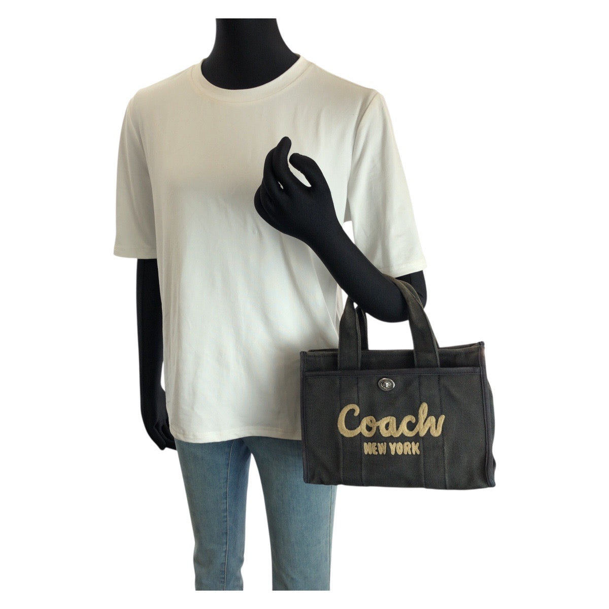 24608
COACH コーチ カーゴ トート ブラック 黒 シルバー金具 キャンバス CP164 トートバッグ ショルダーバッグ レディース B7