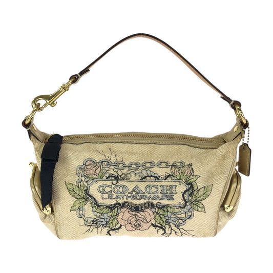 24610
COACH コーチ キャンバスタトゥー ベージュ ゴールド金具 キャンバス / レザー 42673 ハンドバッグ アクセサリーポーチ レディース ABP10