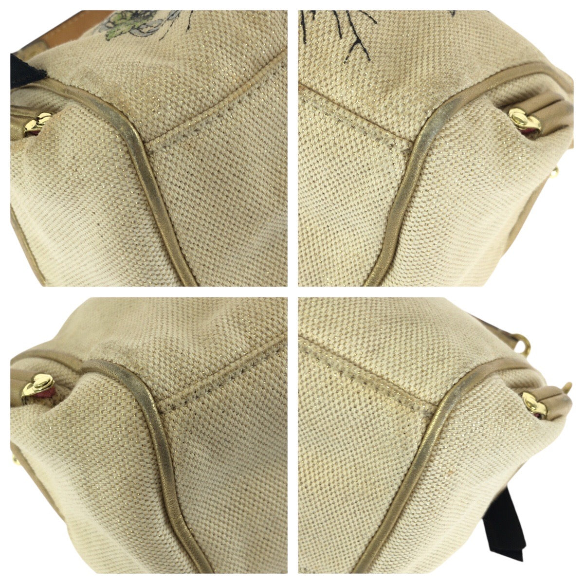 24610
COACH コーチ キャンバスタトゥー ベージュ ゴールド金具 キャンバス / レザー 42673 ハンドバッグ アクセサリーポーチ レディース ABP10