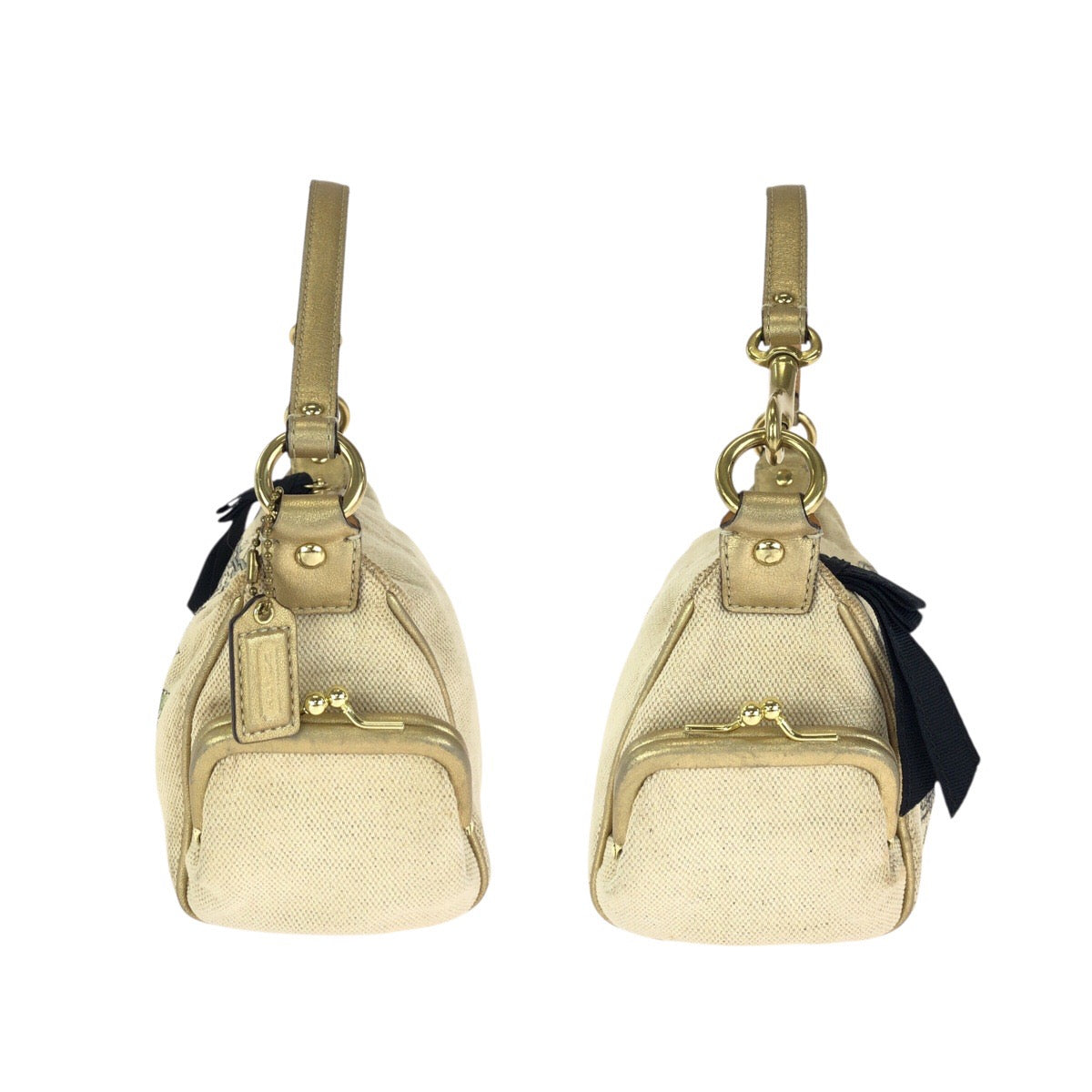 24610
COACH コーチ キャンバスタトゥー ベージュ ゴールド金具 キャンバス / レザー 42673 ハンドバッグ アクセサリーポーチ レディース ABP10