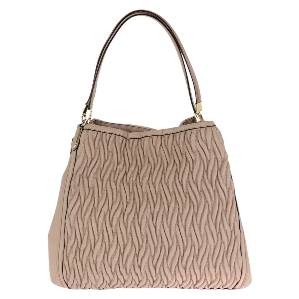 24611
COACH コーチ マディソン ギャザード ツイスト レザー フィービー ピンク ゴールド金具 レザー 26258 ショルダーバッグ トートバッグ レディース ABP10
