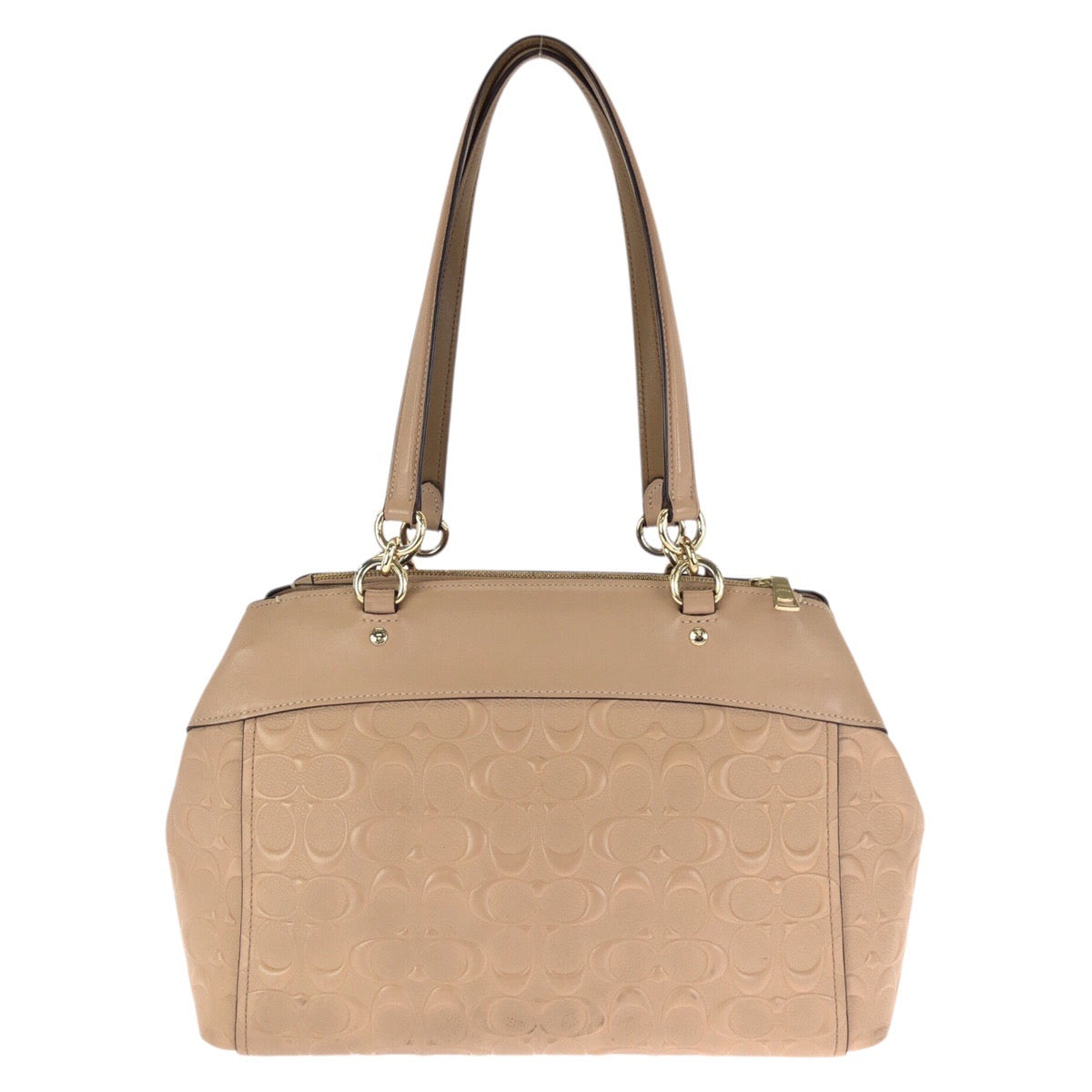 24612
COACH コーチ シグネチャー ２way ベージュ ピンク ゴールド金具 レザー F25952 ショルダーバッグ トートバッグ レディース AB10