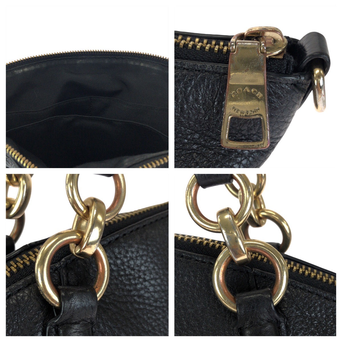 24617
COACH コーチ スモールケルシー ブラック 黒 ゴールド金具 レザー F28993 トートバッグ ハンドバッグ レディース AB7