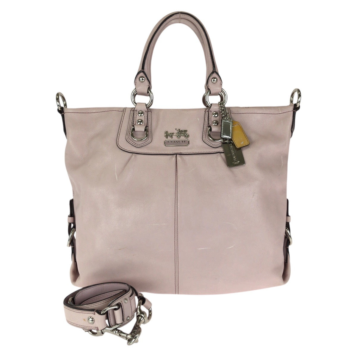 24620
COACH コーチ マディソン レザージュリアン 2way ピンク シルバー金具 レザー F12935 ショルダーバッグ トートバッグ レディース AB7