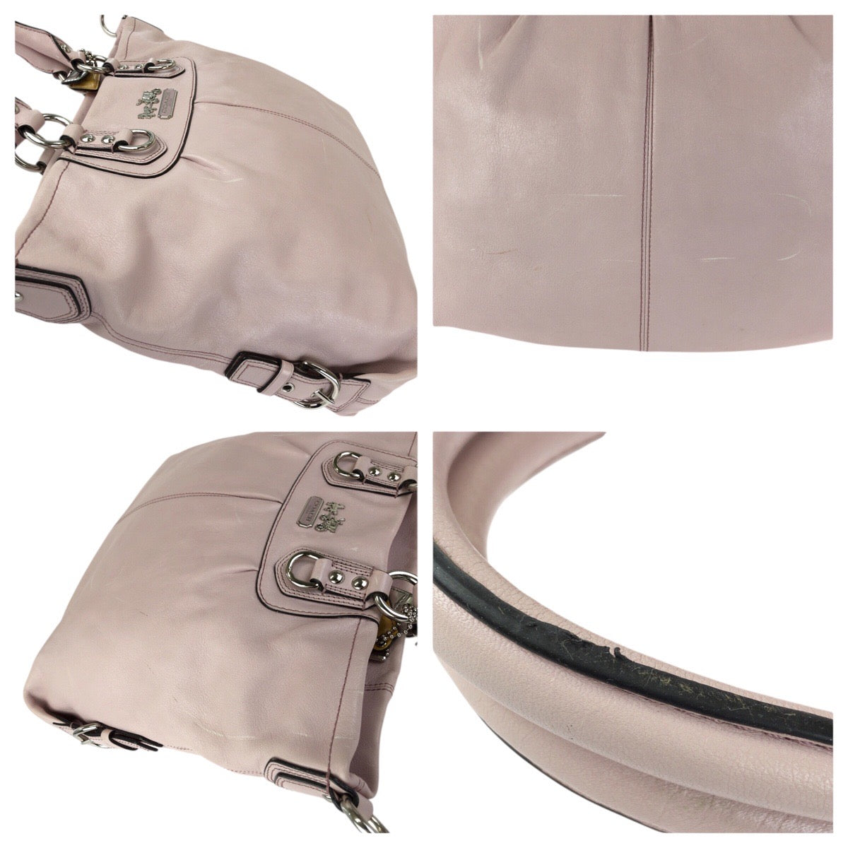24620
COACH コーチ マディソン レザージュリアン 2way ピンク シルバー金具 レザー F12935 ショルダーバッグ トートバッグ レディース AB7