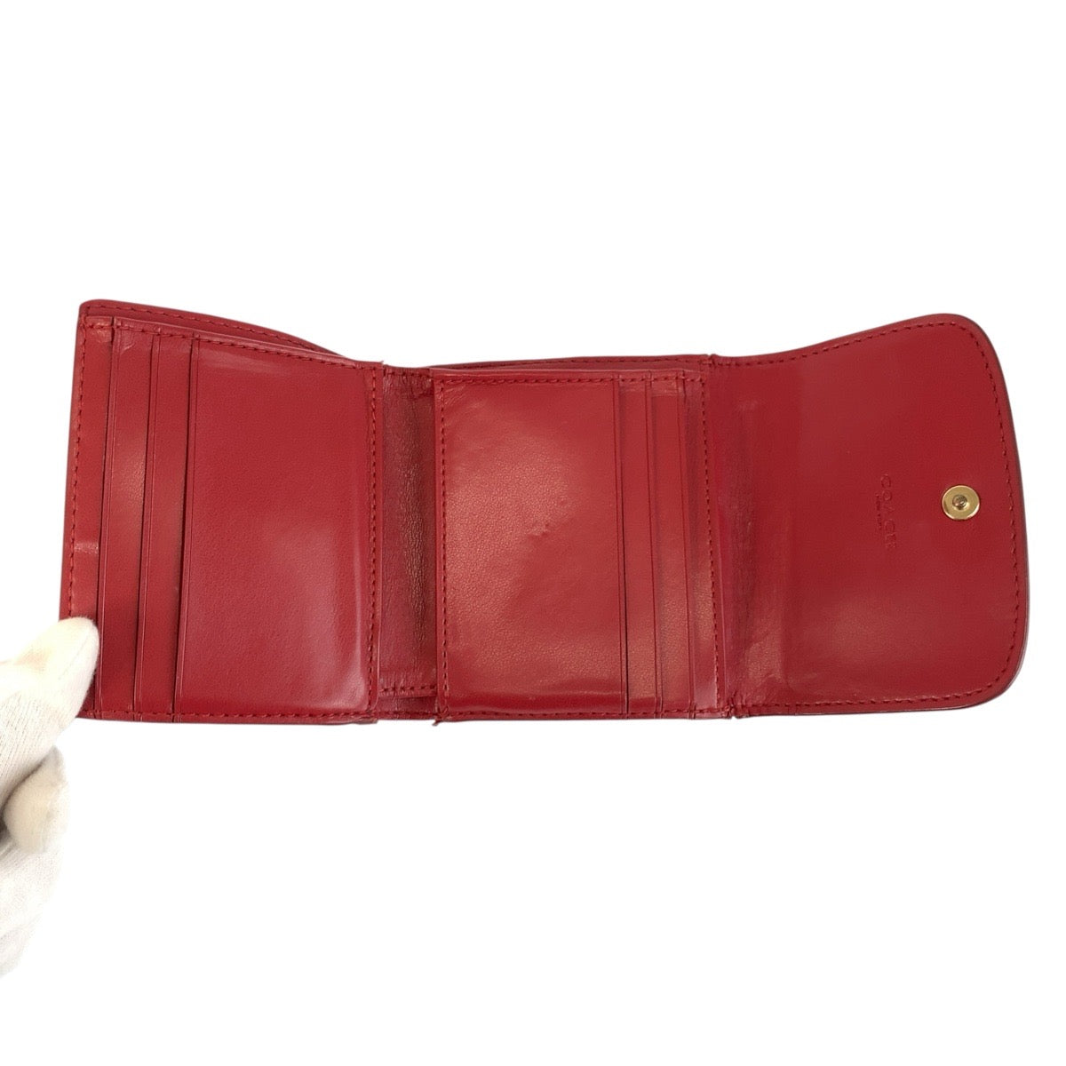 24625
COACH コーチ シグネチャー レッド ブラウン ゴールド金具 レザー F87589 折財布 コンパクトウォレット レディース AB2