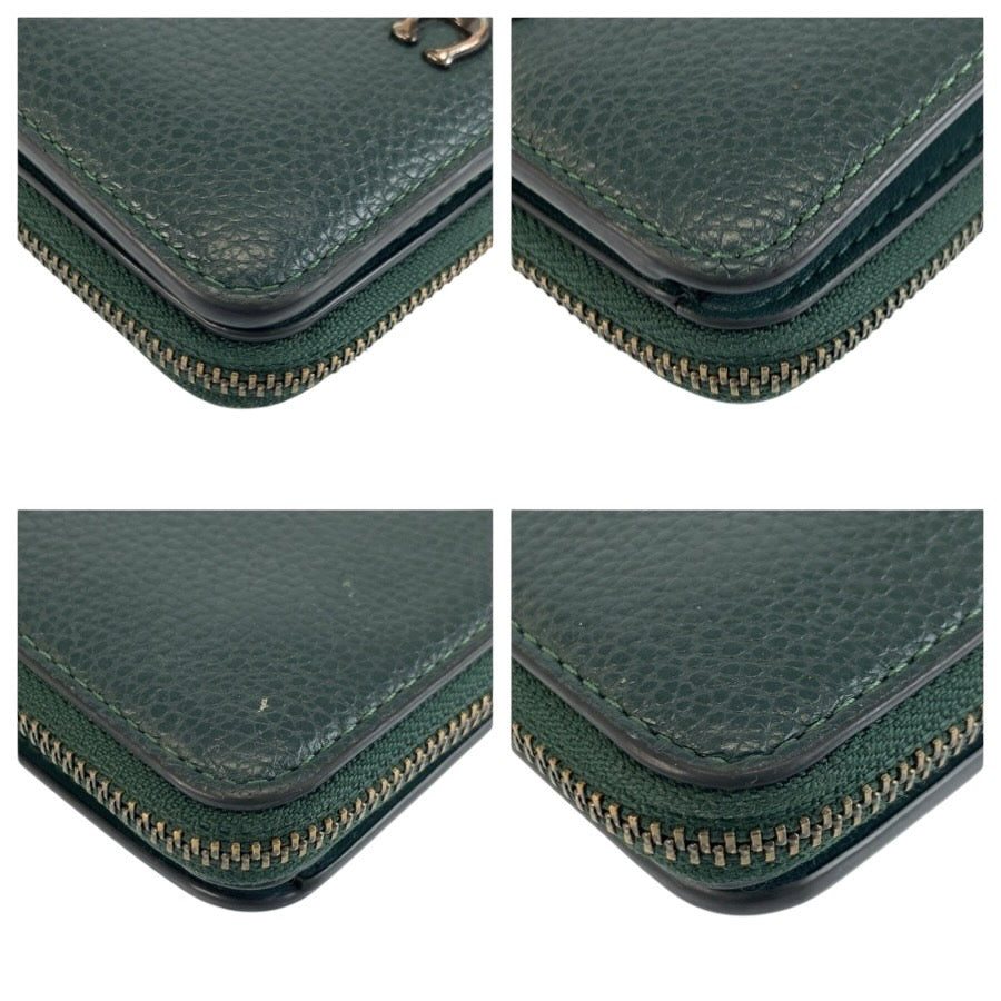 24627
COACH コーチ グリーン レザー J2280 折財布 コンパクトウォレット レディース ABP3