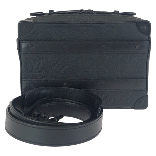 24632
LOUIS VUITTON ルイヴィトン モノグラム ハンドル ソフトトランク ブラック 黒 レザー M59163 ショルダーバッグ ハンドバッグ 2way メンズ ABP