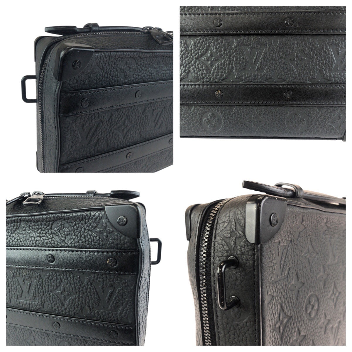 24632
LOUIS VUITTON ルイヴィトン モノグラム ハンドル ソフトトランク ブラック 黒 レザー M59163 ショルダーバッグ ハンドバッグ 2way メンズ ABP