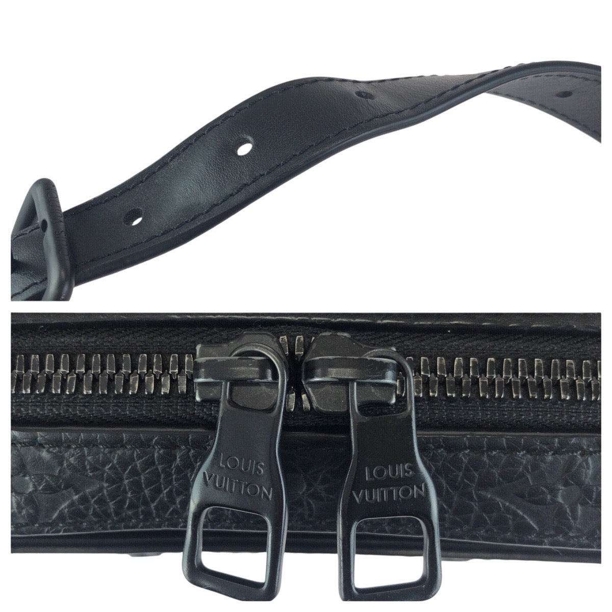 24632
LOUIS VUITTON ルイヴィトン モノグラム ハンドル ソフトトランク ブラック 黒 レザー M59163 ショルダーバッグ ハンドバッグ 2way メンズ ABP