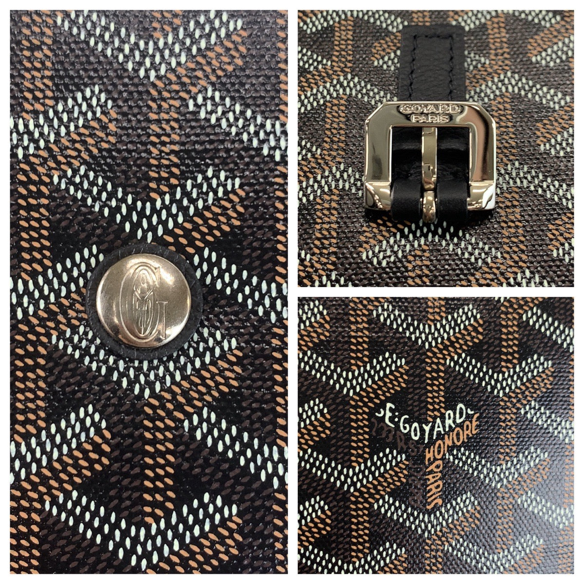 24633
GOYARD ゴヤール カペシアンMM ブラック 黒 PVC ショルダーバッグ メッセンジャーバッグ メンズ S310