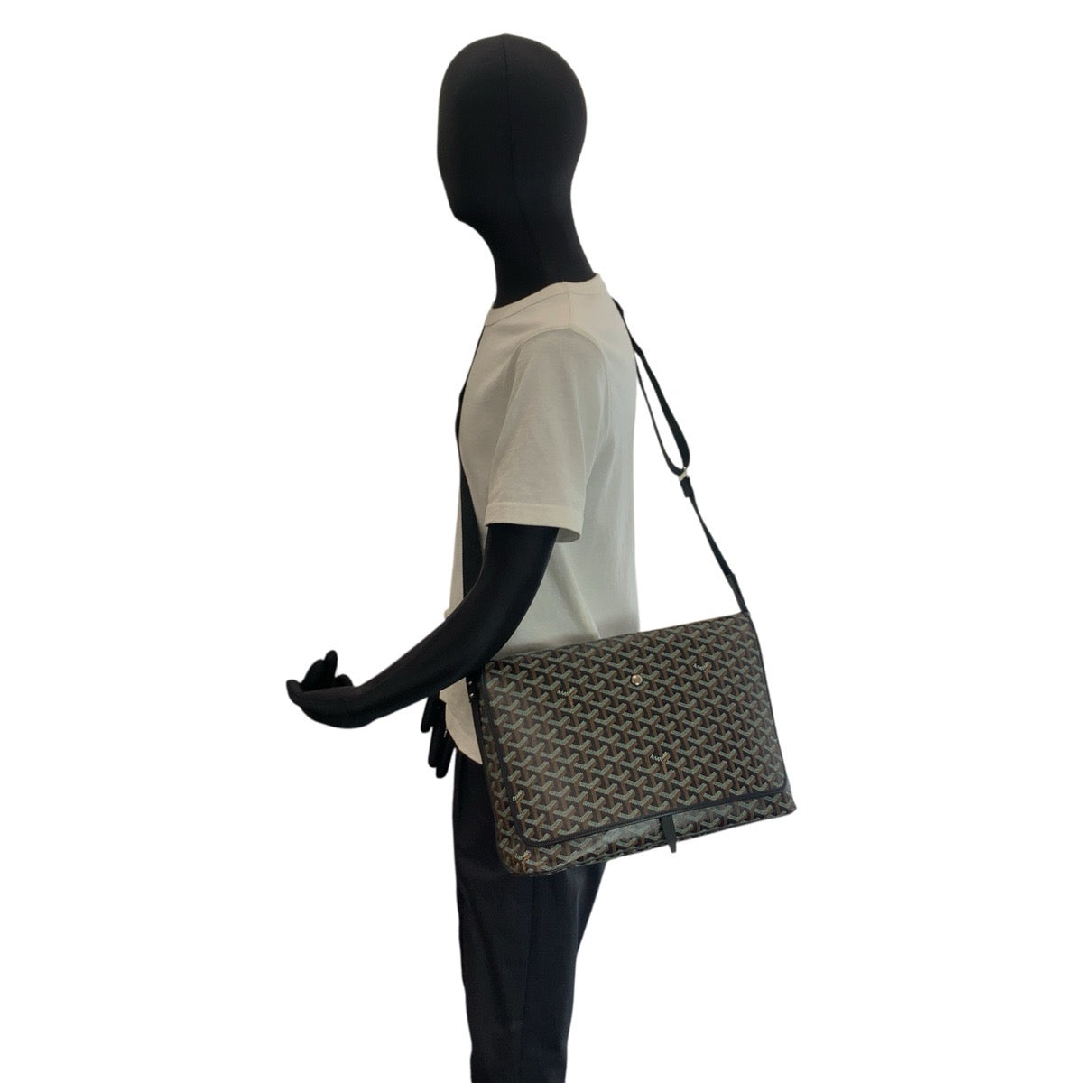 24633
GOYARD ゴヤール カペシアンMM ブラック 黒 PVC ショルダーバッグ メッセンジャーバッグ メンズ S310