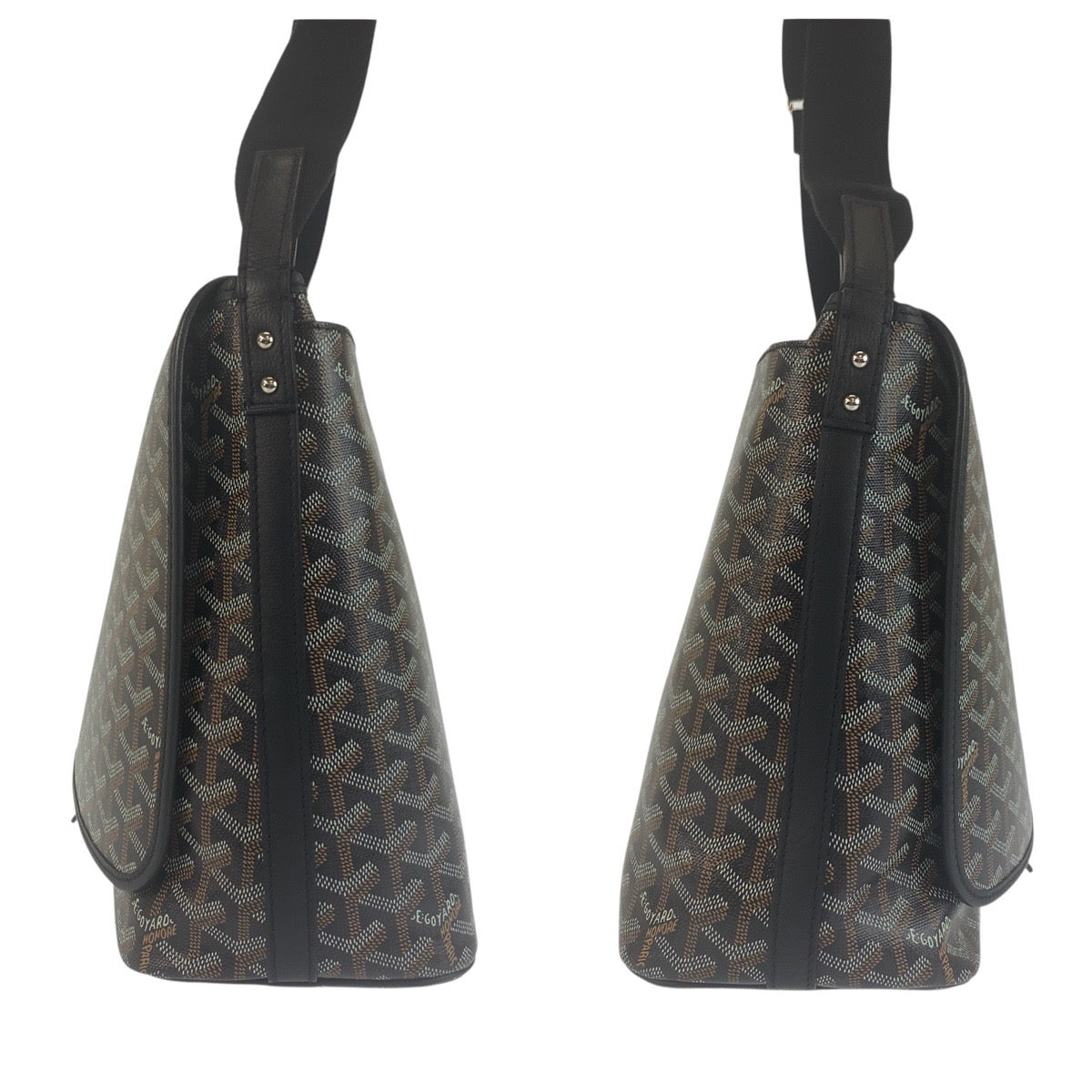24633
GOYARD ゴヤール カペシアンMM ブラック 黒 PVC ショルダーバッグ メッセンジャーバッグ メンズ S310