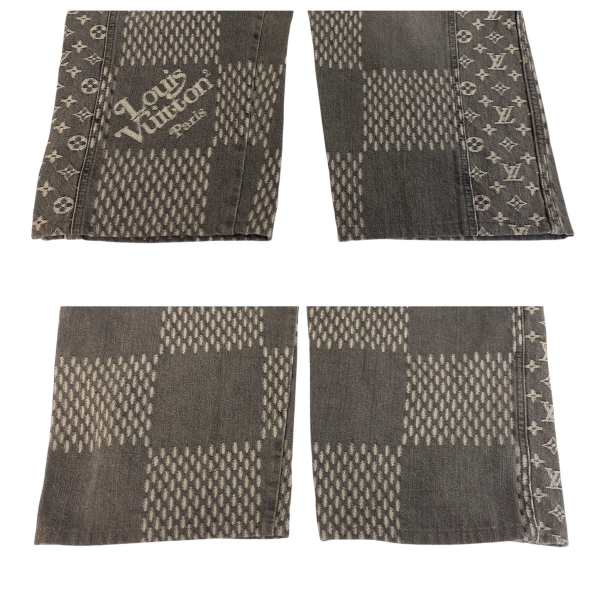 24634
LOUIS VUITTON ルイヴィトン NIGO ジャイアントダミエウェーブモノグラム サイズ36 ブラック 黒 コットン デニムパンツ ストレートパンツ メンズ ABP