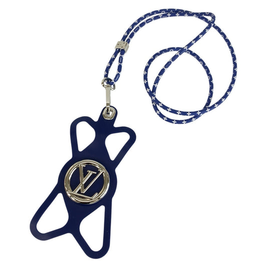 24637
LOUIS VUITTON ルイヴィトン LVサークル フォンホルダー ルイーズ ブルー シルバー金具 シリコン M69268 iPhoneホルダー スマホホルダー メンズ SA48