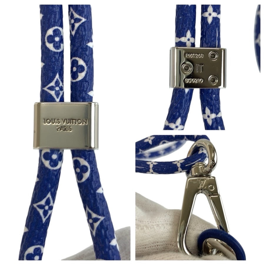 24637
LOUIS VUITTON ルイヴィトン LVサークル フォンホルダー ルイーズ ブルー シルバー金具 シリコン M69268 iPhoneホルダー スマホホルダー メンズ SA48