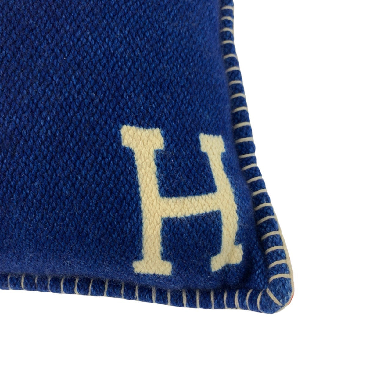 24643
HERMES エルメス Hピタゴラス マルチカラー ブルー イエロー カシミヤ インテリア クッション 男女兼用 レディース ABP56