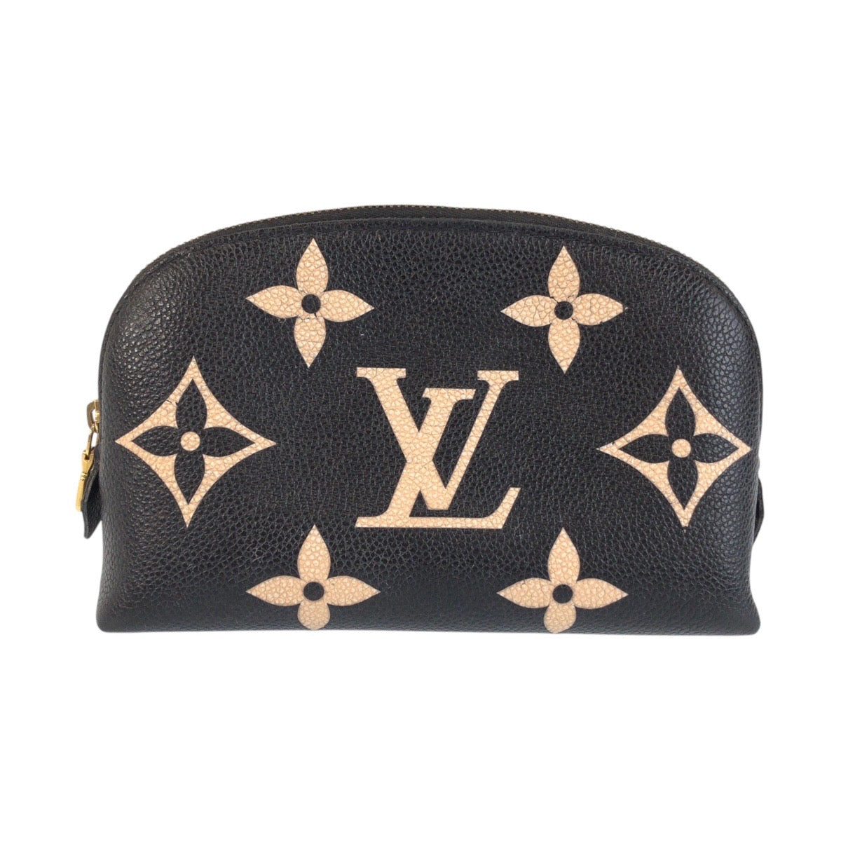 24647
LOUIS VUITTON ルイヴィトン モノグラム アンプラント ポシェット コスメティックPM ブラック ベージュ ゴールド金具 レザー M59086 ポーチ 化粧ポーチ レディース AB40
