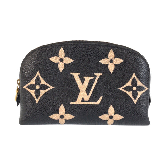 24647
LOUIS VUITTON ルイヴィトン モノグラム アンプラント ポシェット コスメティックPM ブラック ベージュ ゴールド金具 レザー M59086 ポーチ 化粧ポーチ レディース AB40