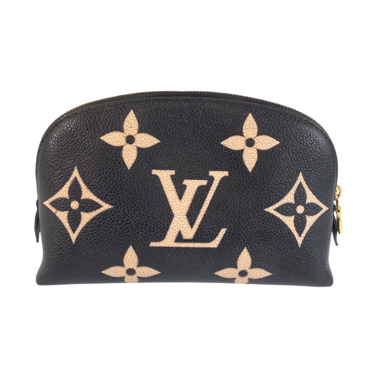 24647
LOUIS VUITTON ルイヴィトン モノグラム アンプラント ポシェット コスメティックPM ブラック ベージュ ゴールド金具 レザー M59086 ポーチ 化粧ポーチ レディース AB40